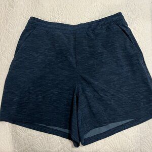 Lululemon Men's Pace Breaker Linerless Short 5" (Navy Blue)